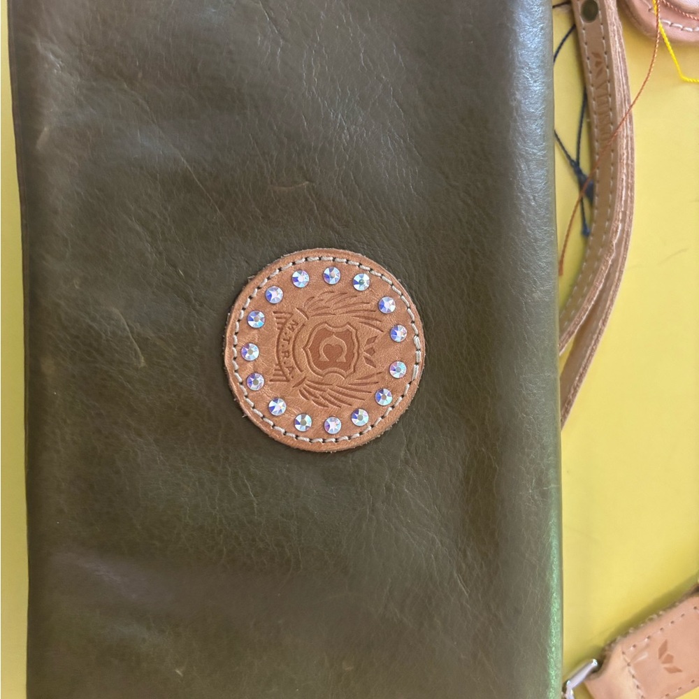 Green Leather Crossbody Bag